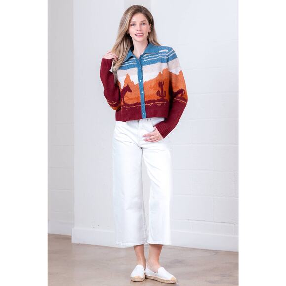 BOHO Western LONG SLV SWEATER CARDIGAN - Picture 7 of 10